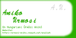 aniko urmosi business card